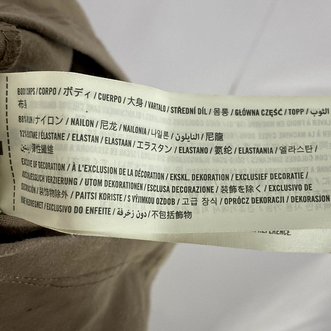 ABERCROMBIE & FITCH Women's Brown Straight-Neck Cropped Tank Top SZ L