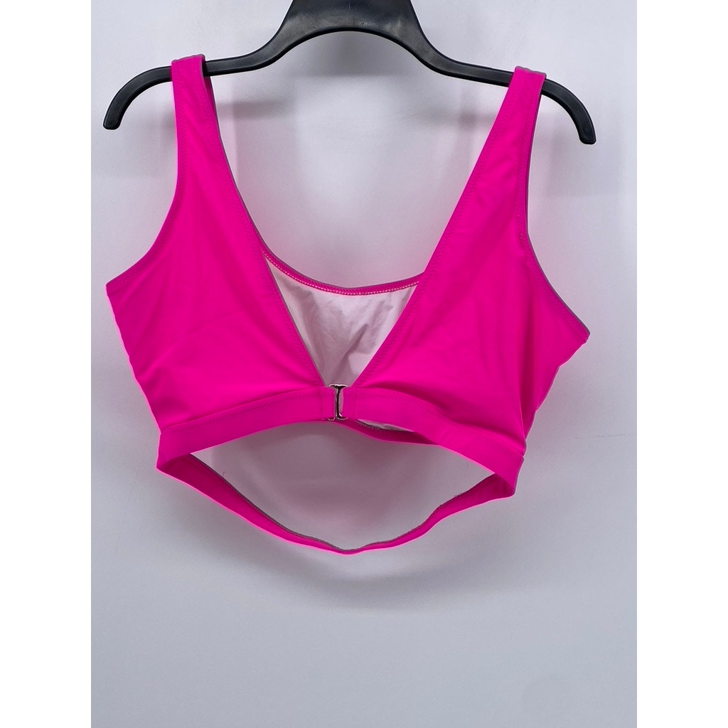 B SWIM Hot Pink V-Back Swim Top SZ XL