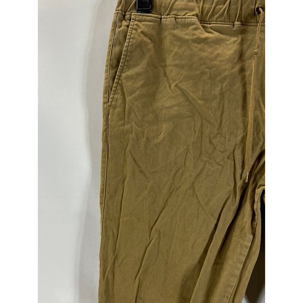 GOODFELLOW & CO Men's Dapper Brown Athletic-Fit Drawstring Pull-On Jogger SZ L