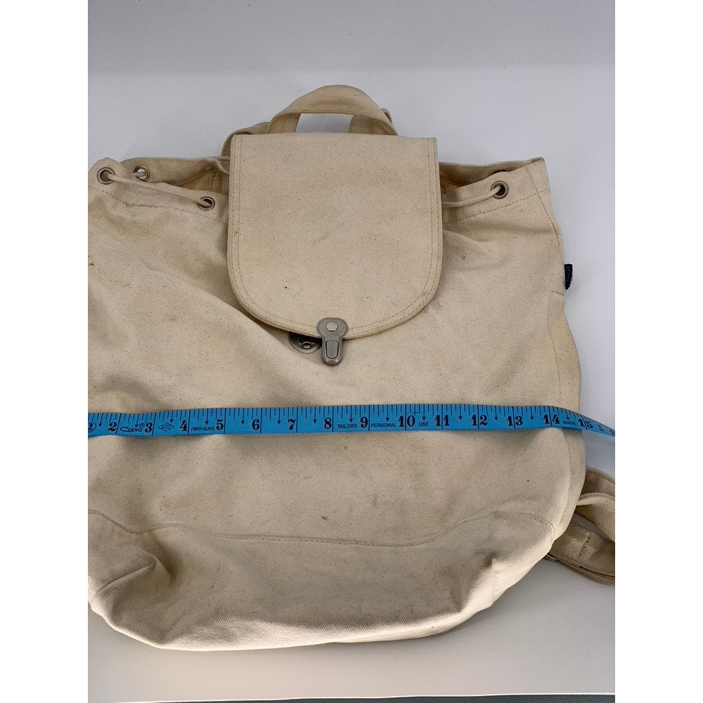 BAGGU Unisex Adult Off-White Canvas Drawstring Adjustable Backpack SZ OS