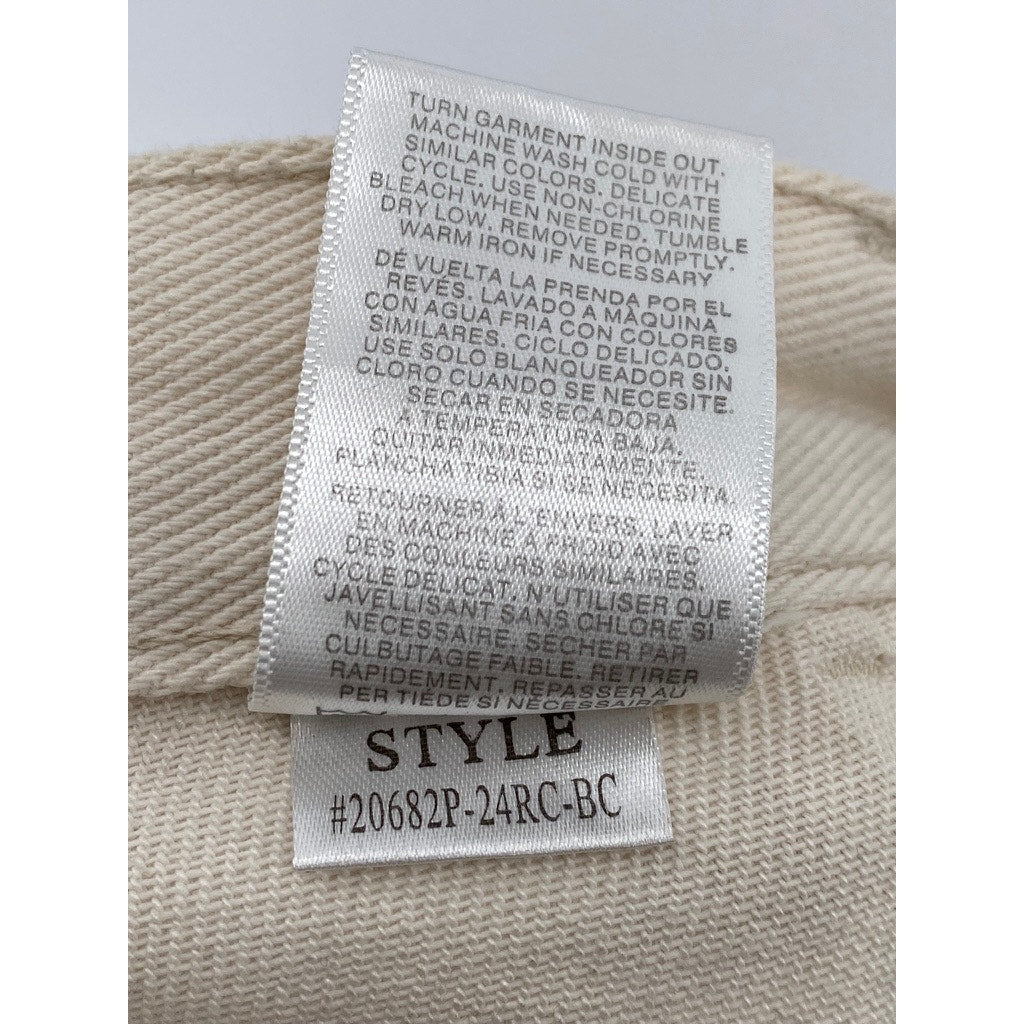 SIMPLE SOCIETY Women's Beige Denim Carpenter Raw-Hem Distressed Mom Jean SZ13/31