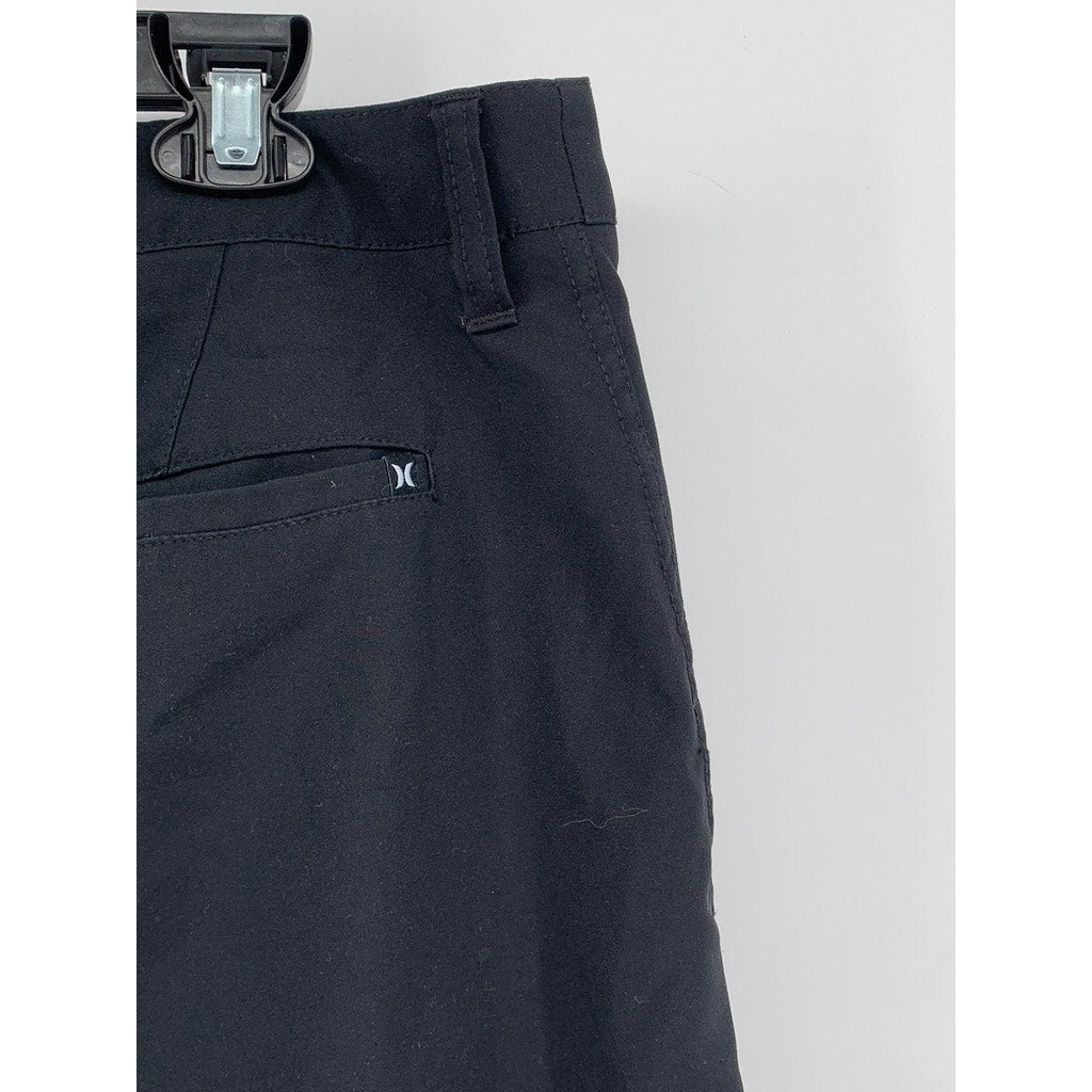 HURLEY Men's Black Hybrid Straight Leg Walking Shorts SZ 32
