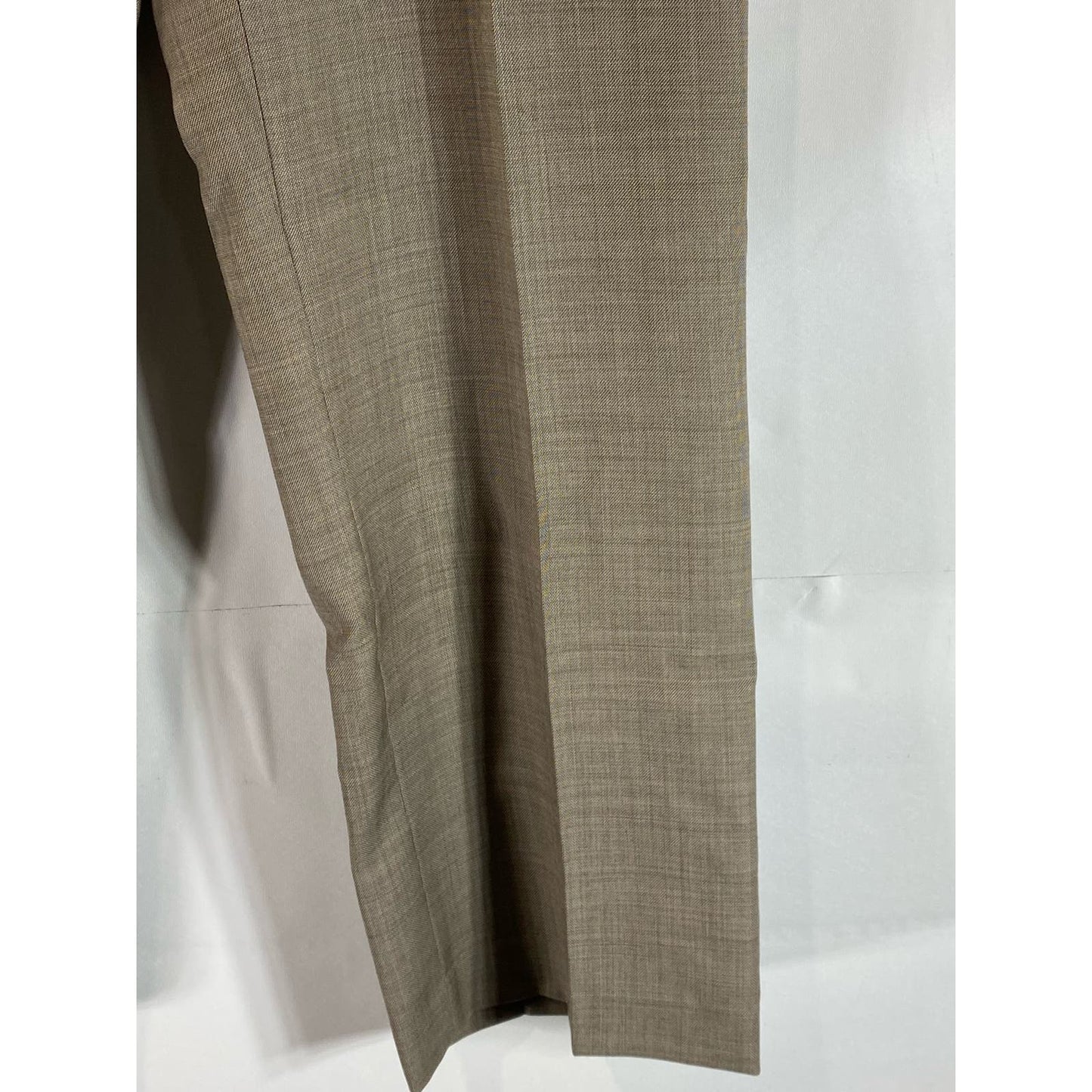 TOMMY HILFIGER Men's Brown Sharkskin Modern-Fit Flat Front Suit Pant SZ 30X28