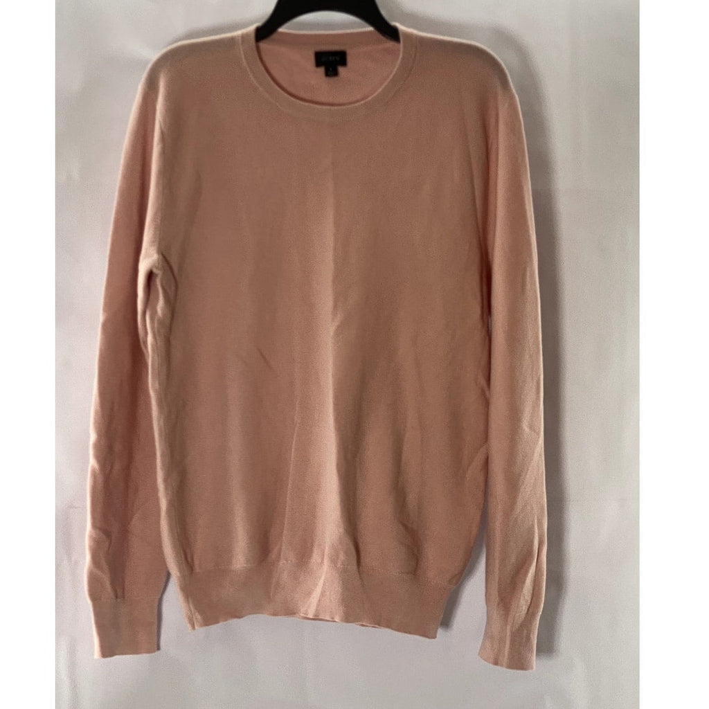 J.CREW Men's Peach Crewneck Cotton Pullover Sweater SZ S