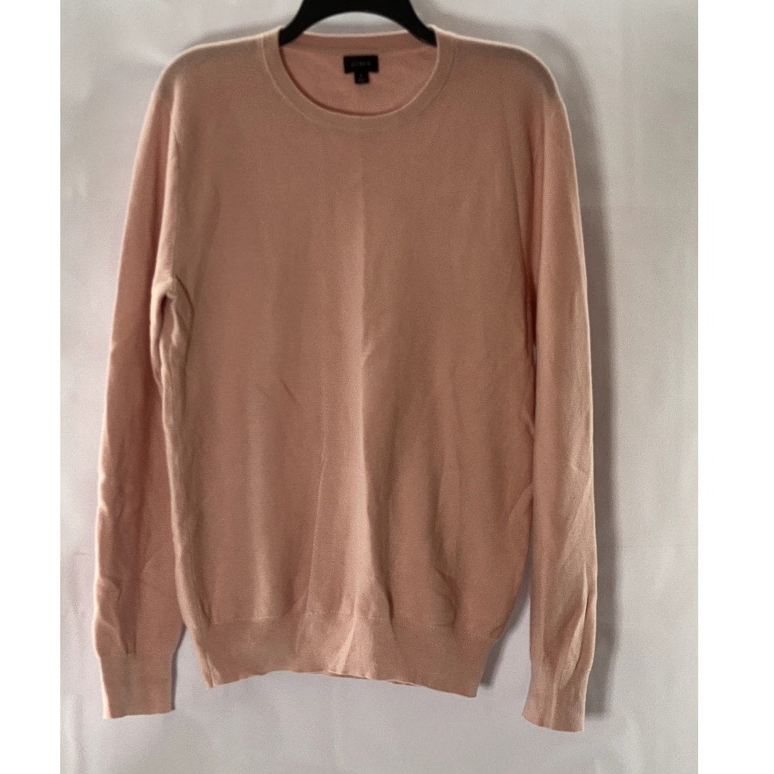 J.CREW Men's Peach Crewneck Cotton Pullover Sweater SZ S