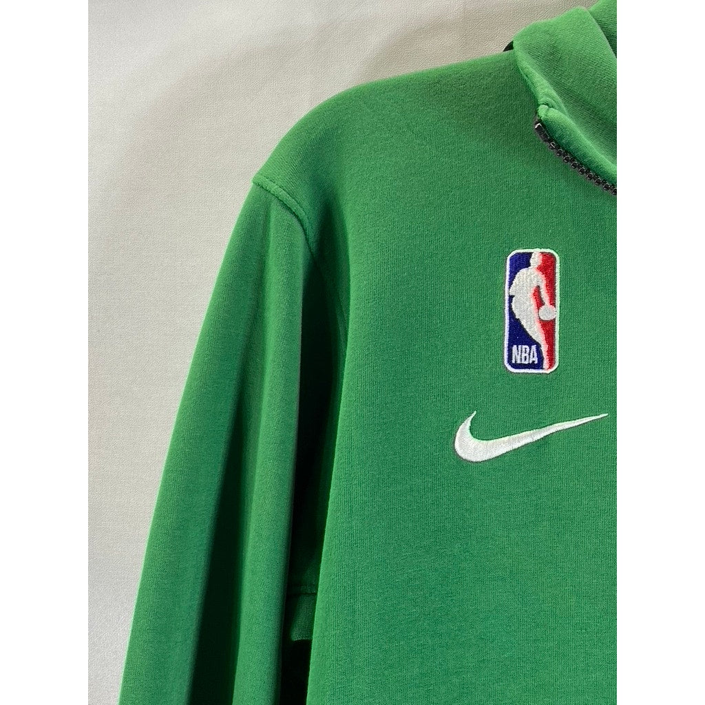 NIKE Youth Green/Black Boston Celtics Showtime Full-Zip Hooded Sweater SZ M