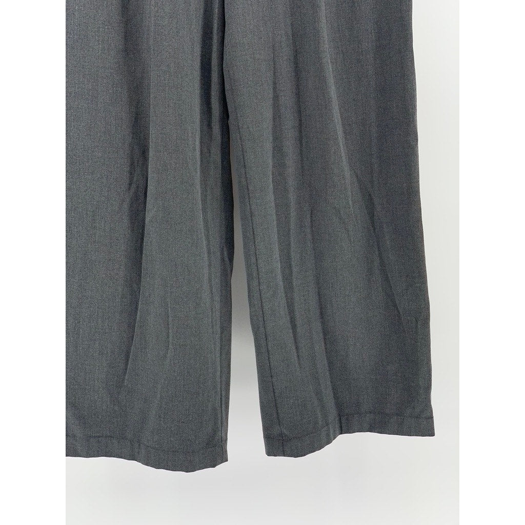 UNIQLO Women's Charcoal Gray Pleated Straight-Leg Pant SZ S