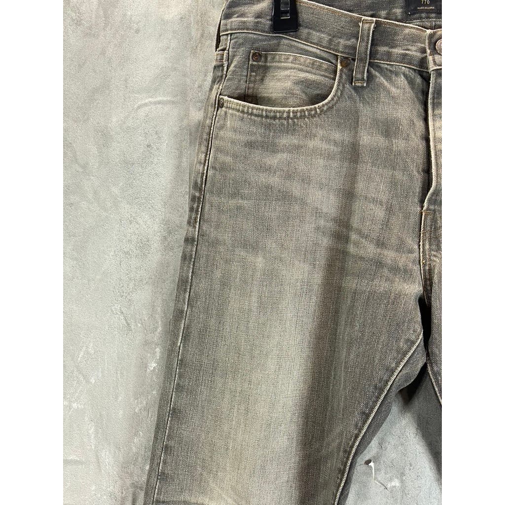 J.CREW Men's Gray 770 Straight-Leg Kaihara Denim jeans SZ 32X30