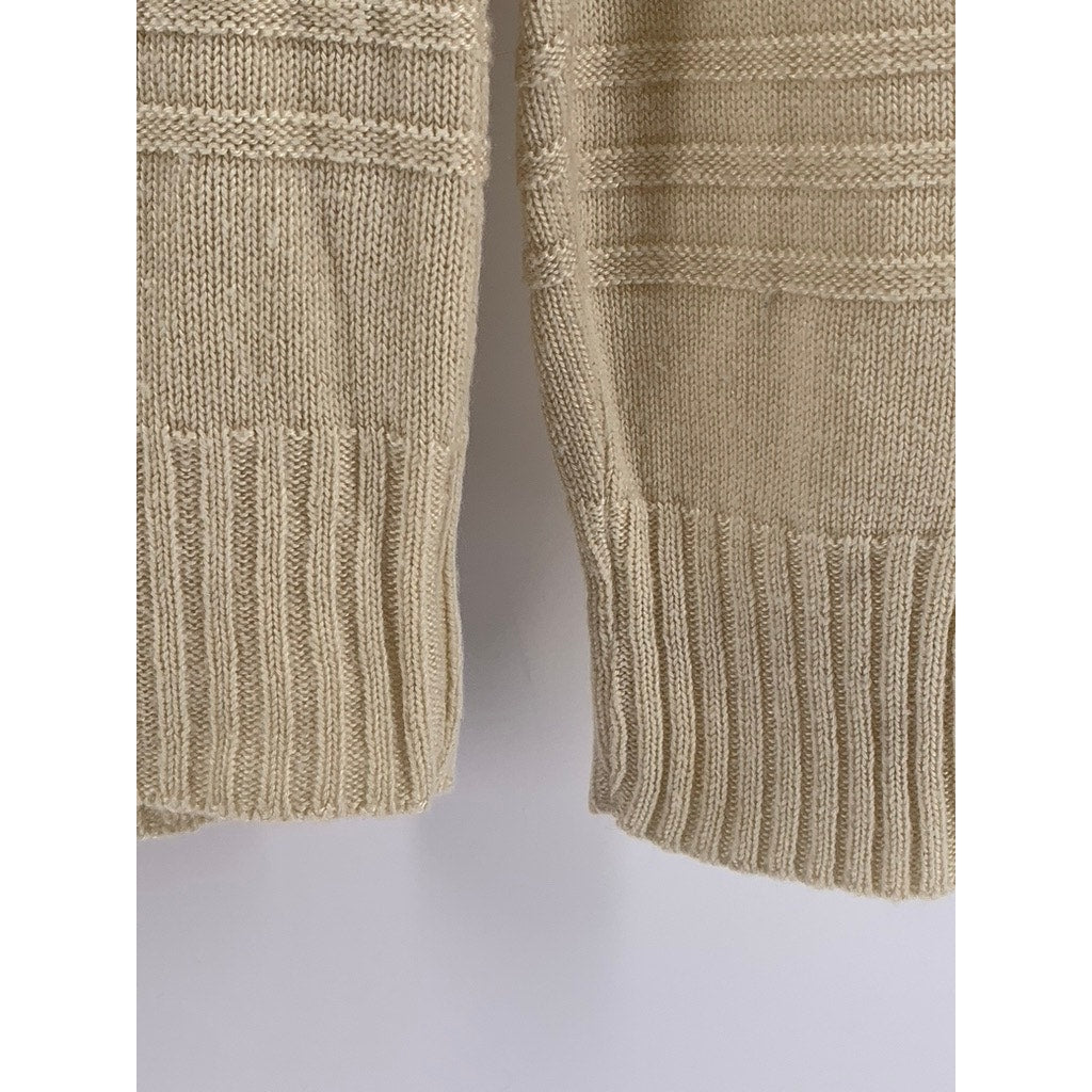 STUDIO ONE By CAMPUS Men's Vintage Beige Knit Crewneck Sweater SZ M