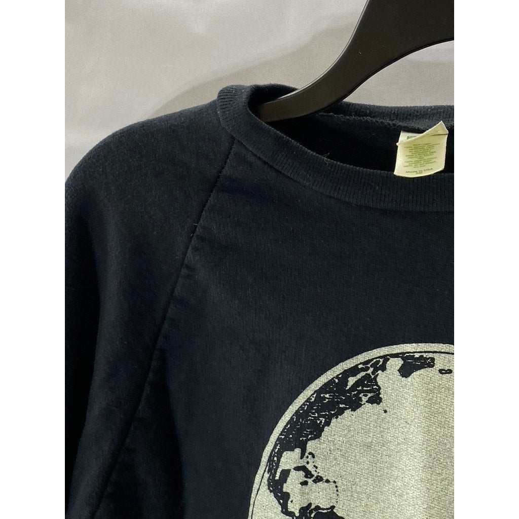 ORGANIC ROYAL APPAREL Men’s Black Pathway To Paris Graphic Crewneck T-Shirt SZ S