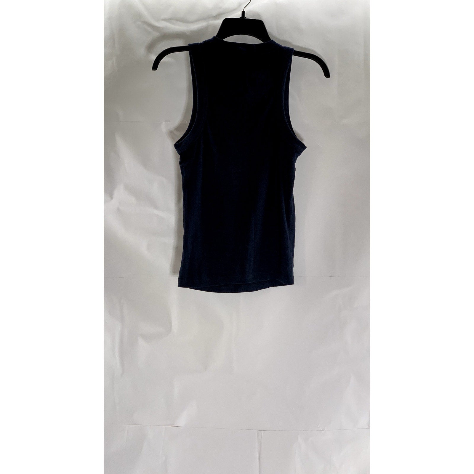 BANANA REPUBLIC Women's Preppy Navy Crewneck Ribbed Racer Tank Top SZ XS