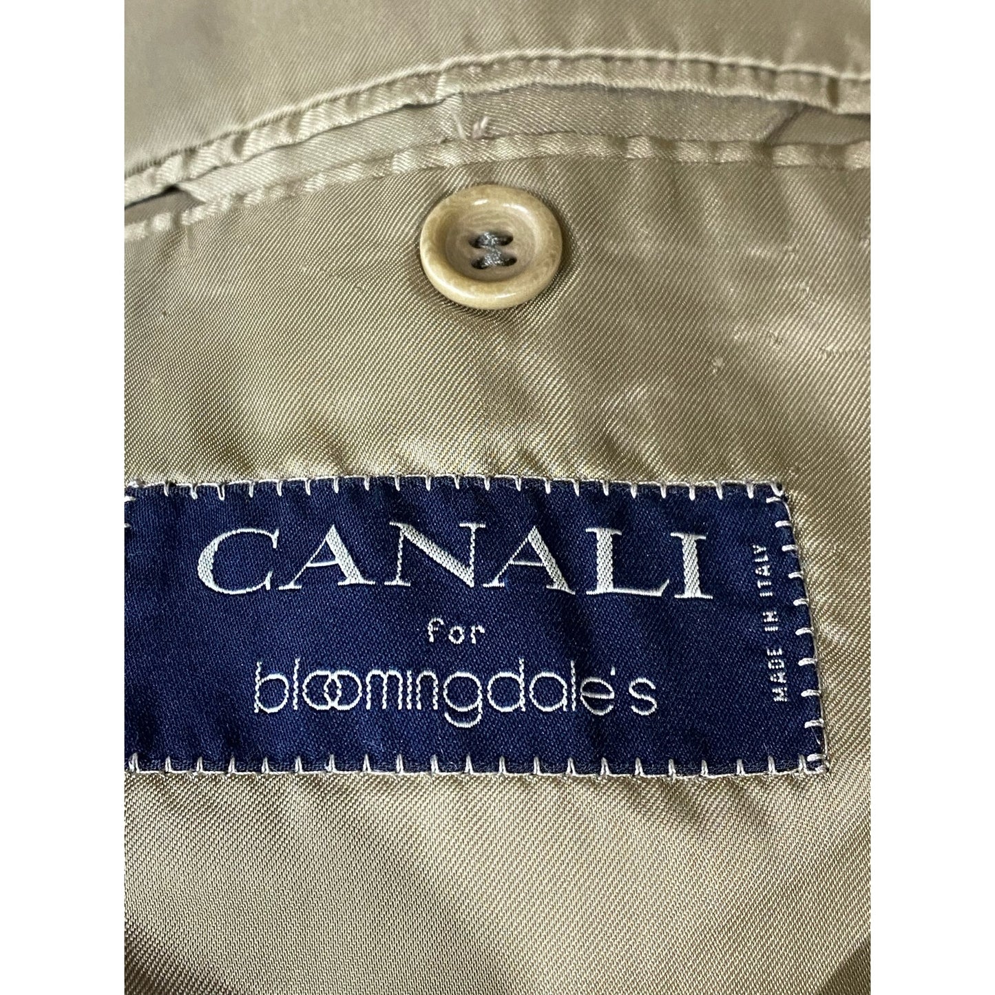 CANALI For Bloomingdales Men's Tan Vintage Pure Wool Two-Button Blazer SZ 52R