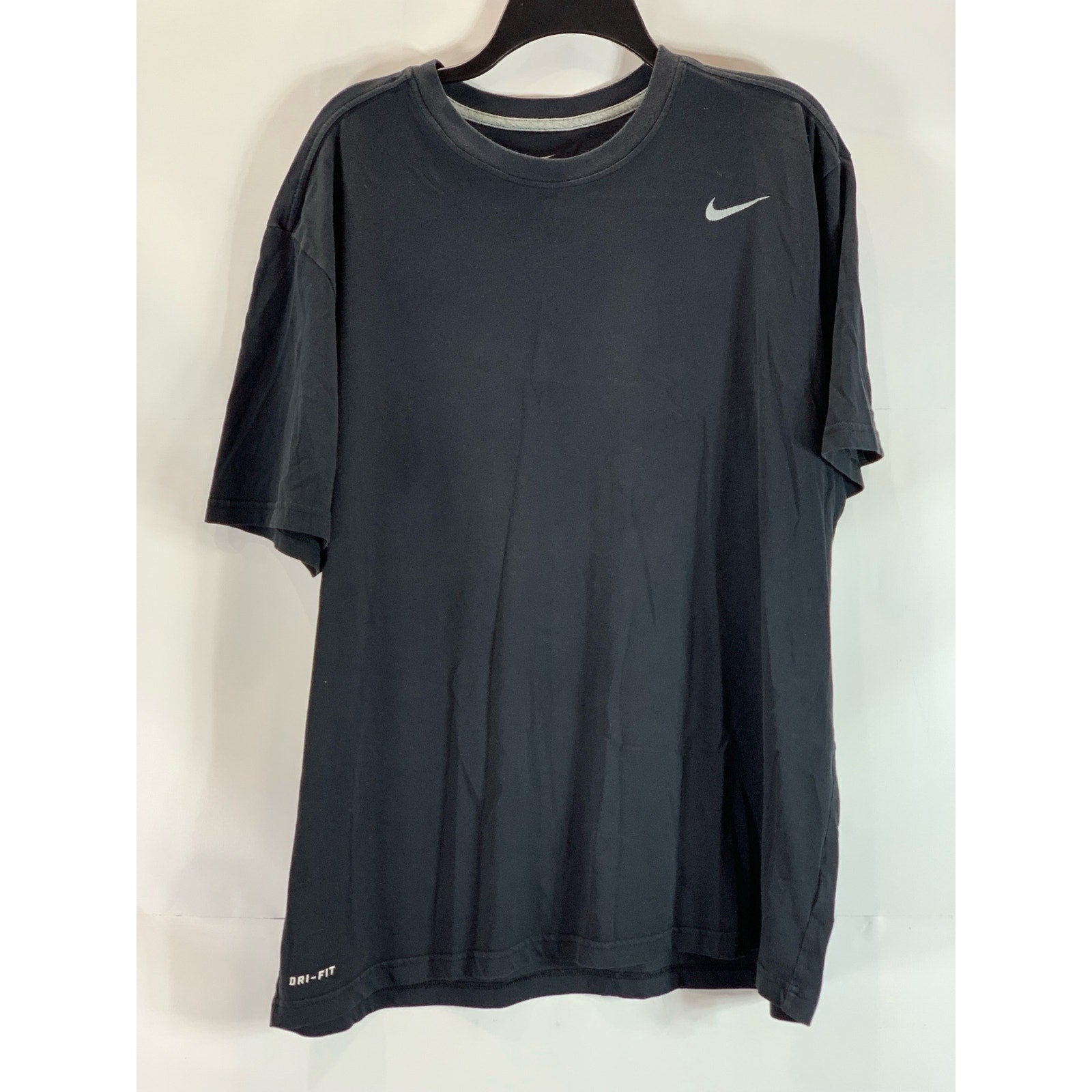 NIKE Men's Black Dri-Fit Version 2.0 Crewneck Short Sleeve T-Shirt SZ 2XL