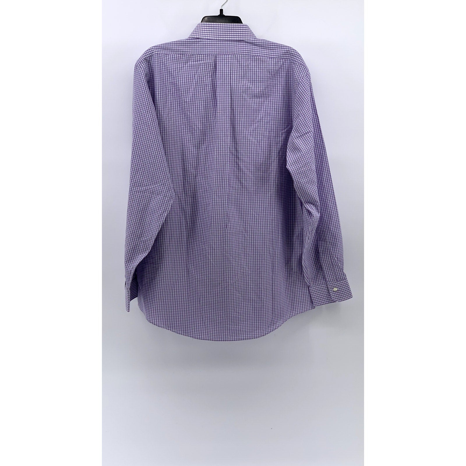 BROOKS BROTHERS Men's Purple Mini Check Button-Up Regent Shirt SZ 16/34