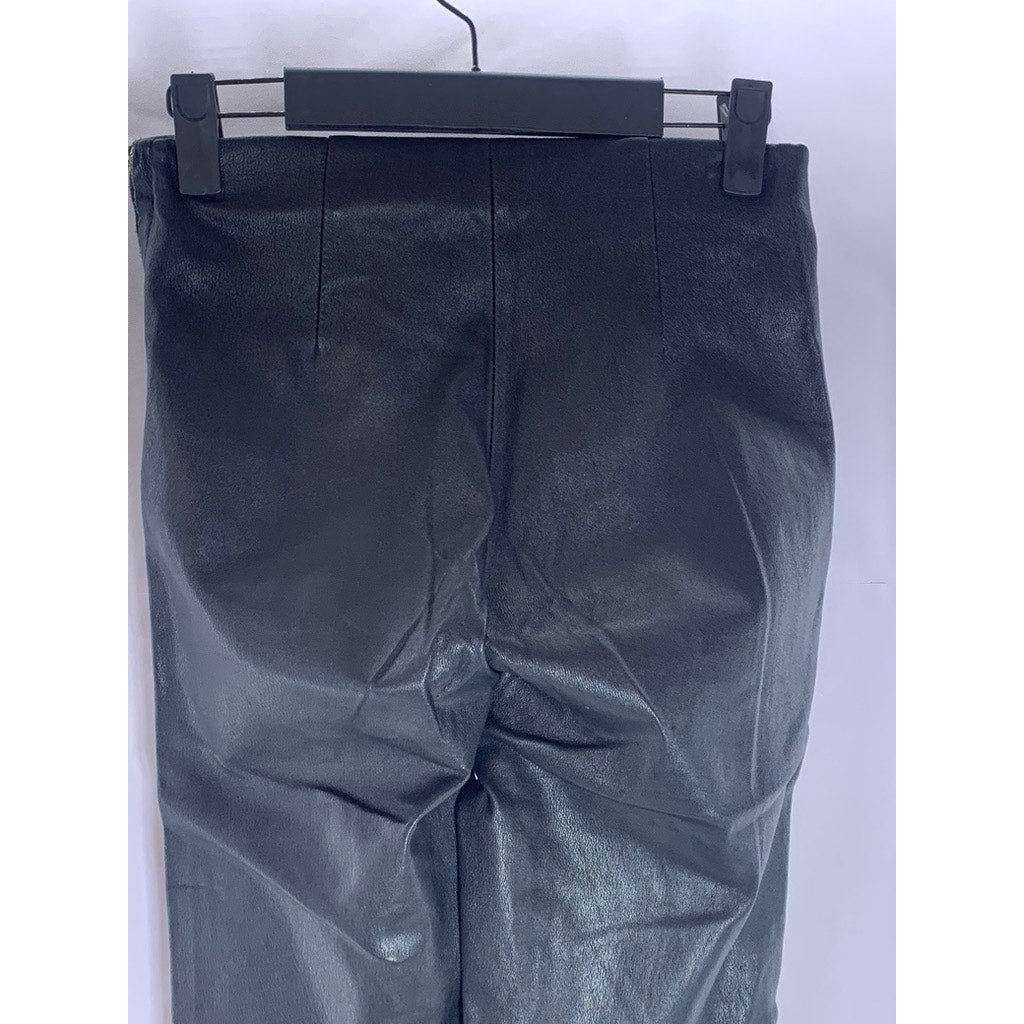 J. LINDEBERG Women's Black Leather Daphne Stretch Pull-On Pant SZ 34