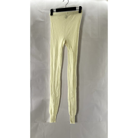 UNBRANDED Women's Beige Knit Pull-On Merino Wool Leggings SZ S