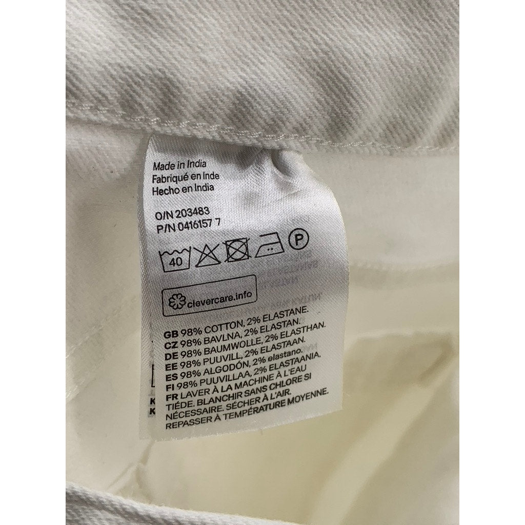 H&M Men's White Skinny-Fit Jeans SZ 30