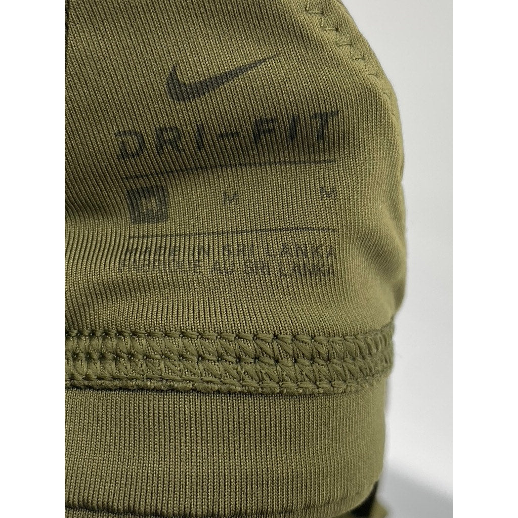 NIKE Women's Olive Green Dri-Fit Strappy Cross-Back V-Neck Strap Sports Bra SZ M