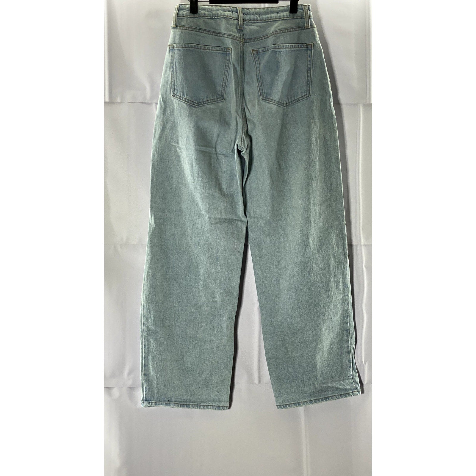 WILD FABLE Women's Light Blue Distressed Highest Rise Baggy Jeans SZ 6/28