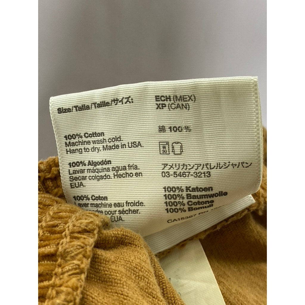 CORDUROY BY AMERICAN APPAREL Women’s Tan Elastic Waist Casual Shorts SZ XS