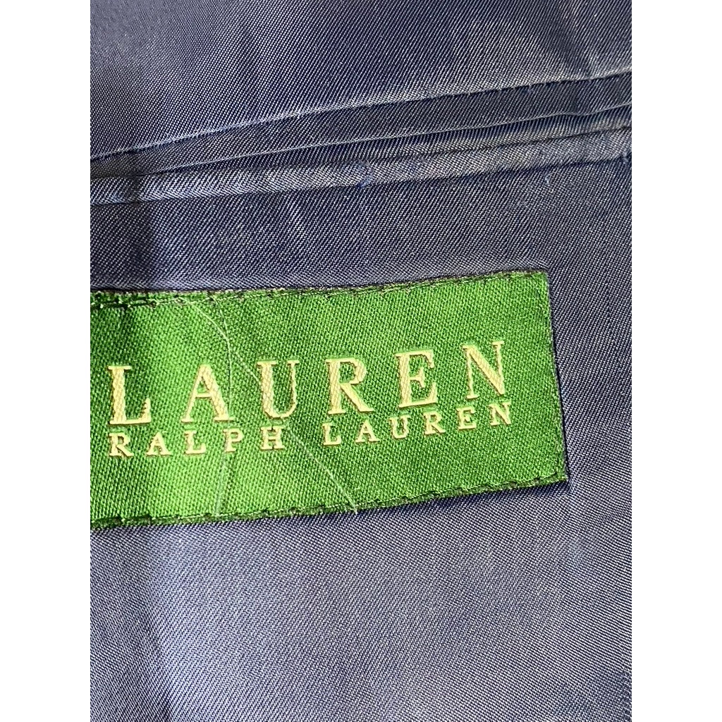 LAUREN RALPH LAUREN Men's Blue Herringbone Short Two-Button Blazer SZ 40S