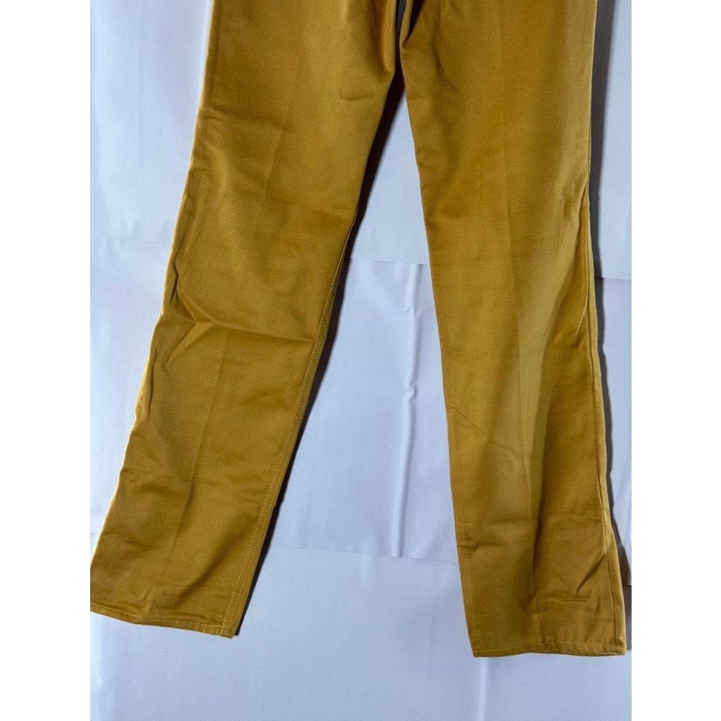 CAROCHE Men's Khaki Straight-Leg Five-Pocket Sanforized Pants SZ 30X36