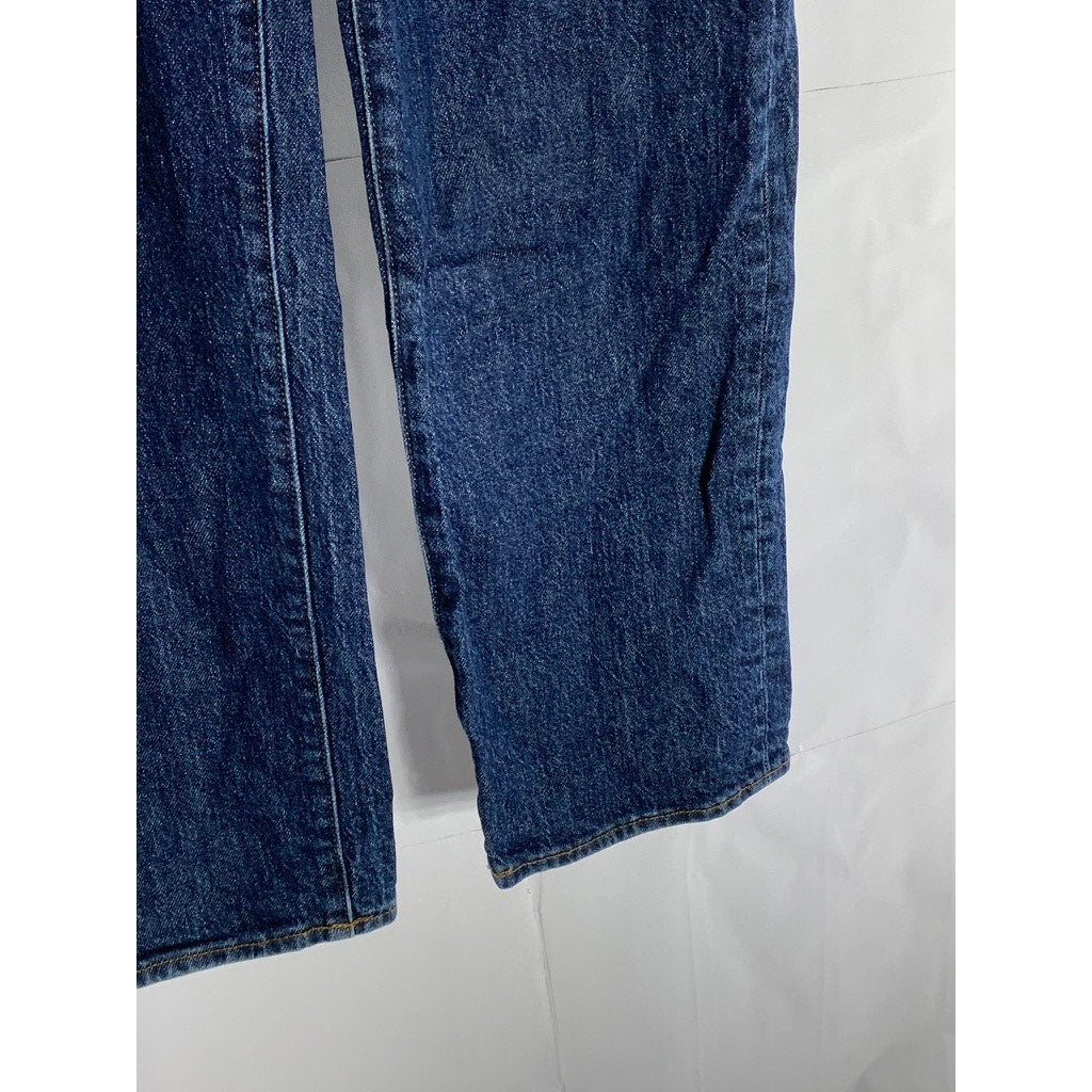 MADEWELL Women's Dark Blue Denim The Perfect Vintage Straight-Leg Jean SZ 24