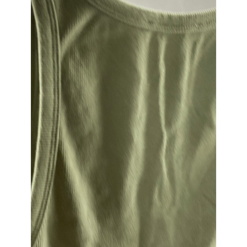 UNBRANDED Women's Gray Sleeveless Ribbed Cropped Tank Top SZ S