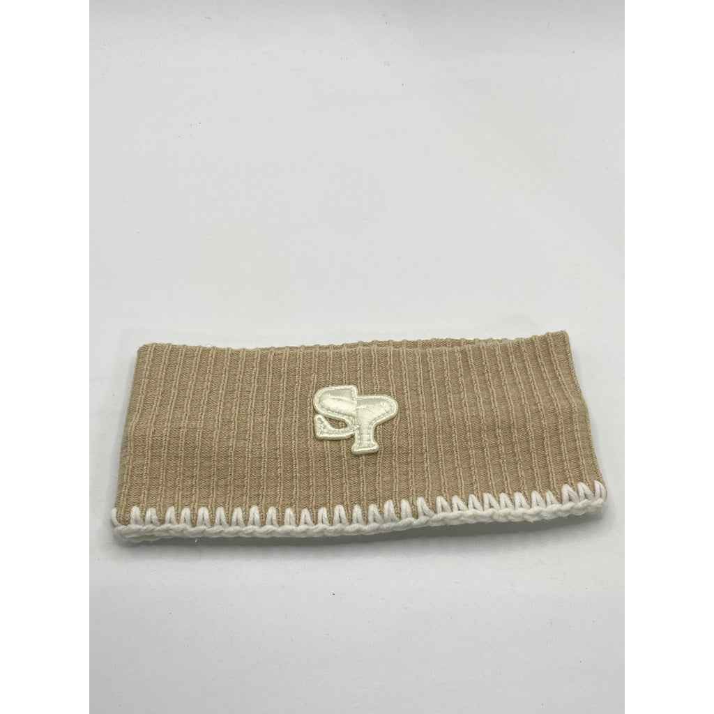 SPARKLING PIECE Women's Beige-White Patch Embroidered Headband SZ OS