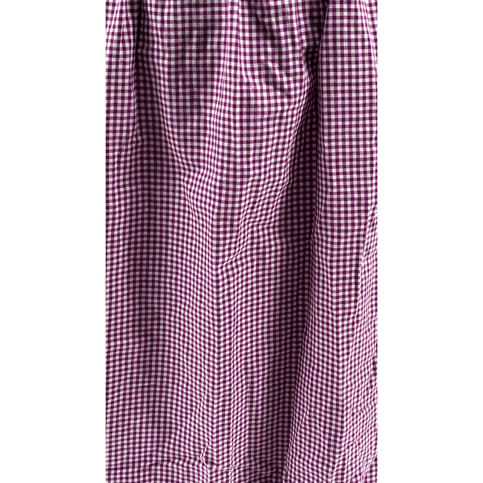 IINFLUENCE Women's Purple-White Mini Check Ruffle Short Sleeve Midi Dress SZ 8
