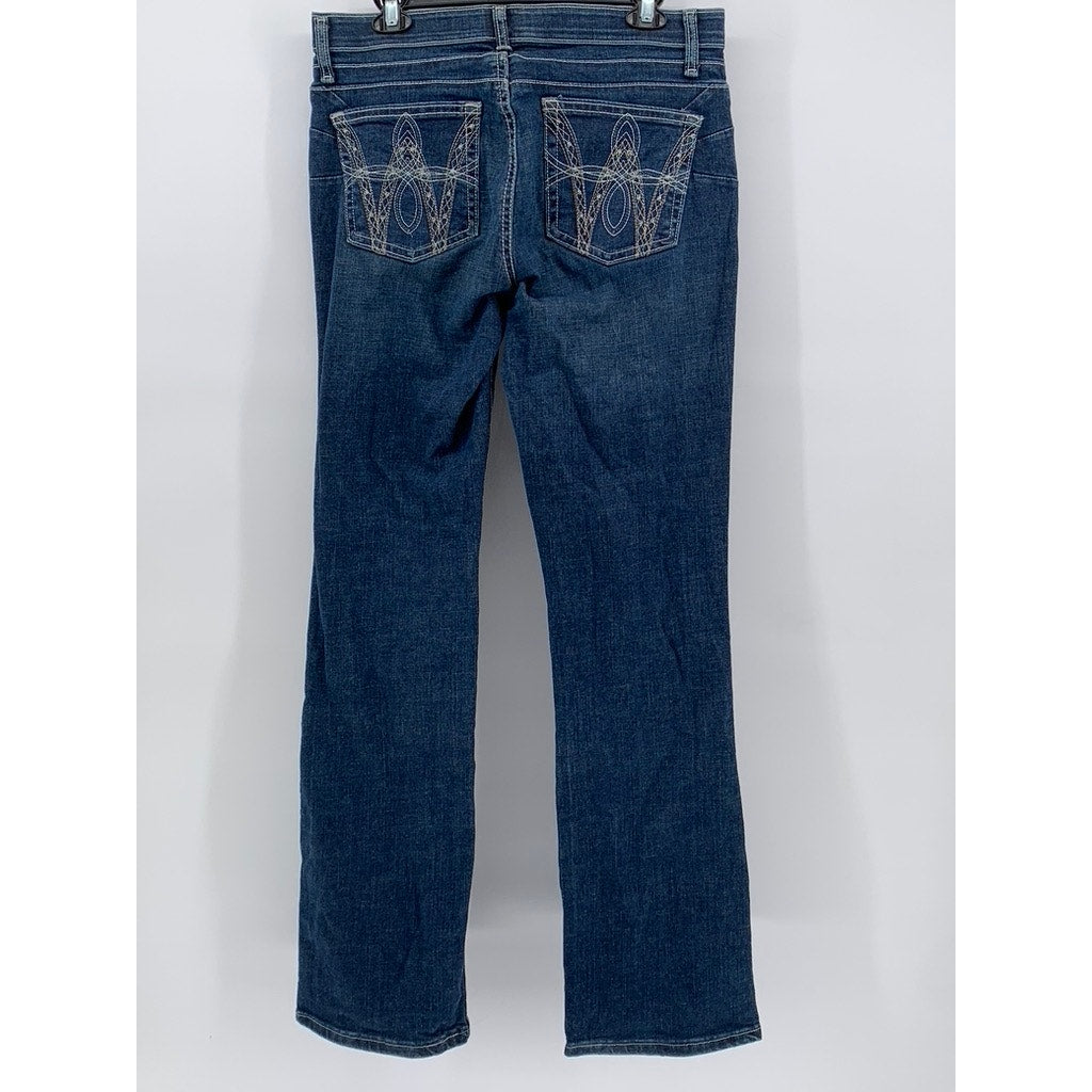 WRANGLER Women's Q-BABY Western Riding BootCut Stretch Denim Jeans SZ  9/10