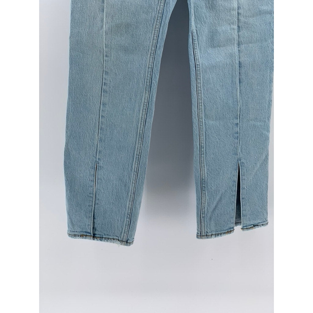 ABERCROMBIE & FITCH Women's Blue The 90's Straight Ultra High Rise Jeans SZ 4/27