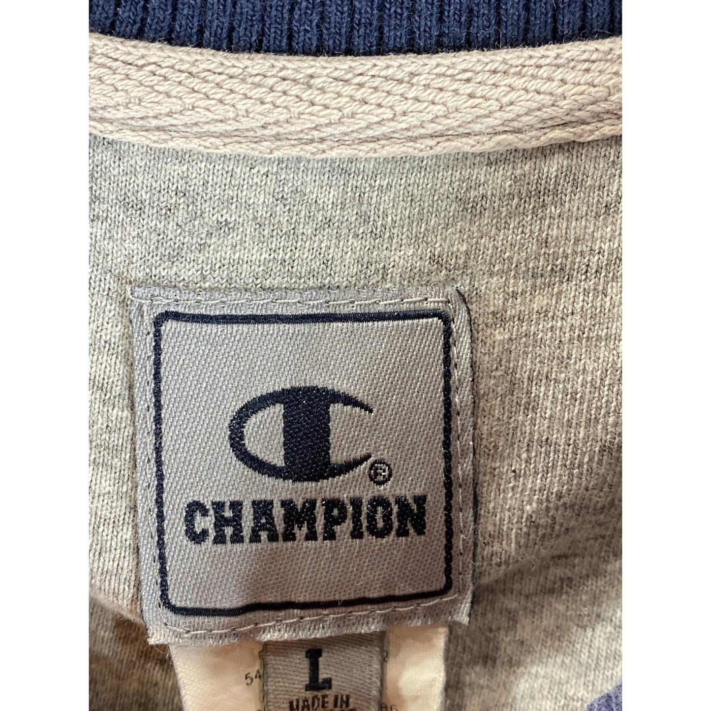 CHAMPION Men's Navy Vintage Crewneck Classic-Fit Pullover Sweatshirt SZ L