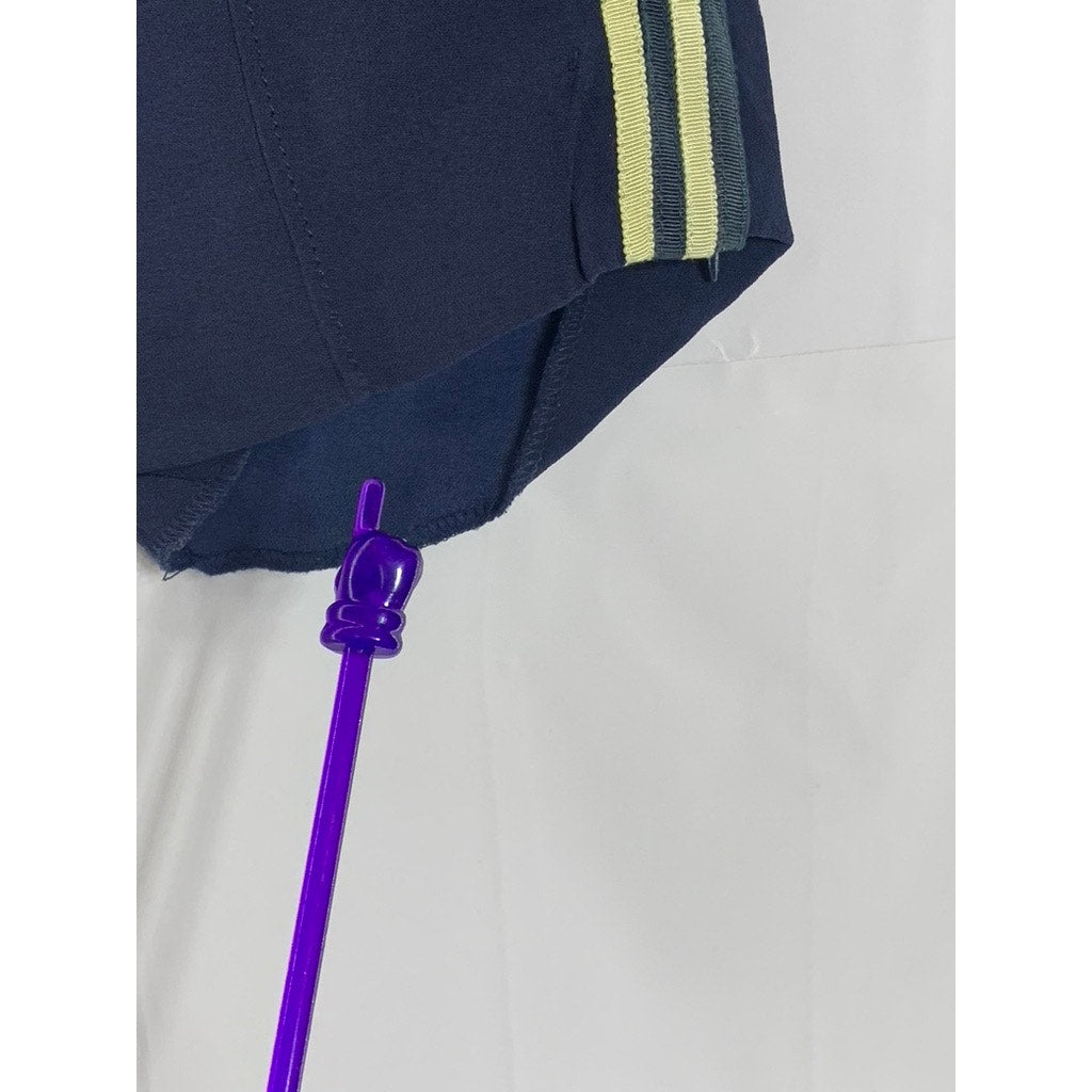 J.CREW Women's Blue/Yellow Double Stripe Crepe Pull-On Track Pants SZ 0