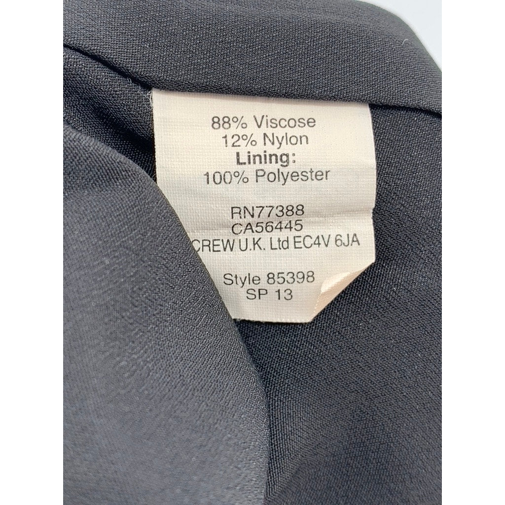J.CREW Women's Black Solid Smocked Waist Pull-On Casual A-Line Mini Skirt SZ 00