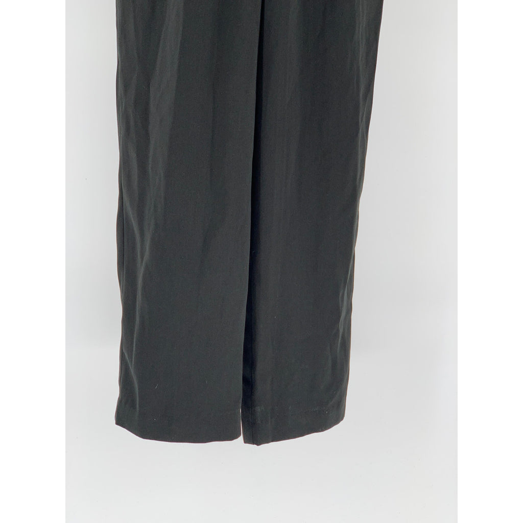 ASTR Women's Black Solid V-Neck Open-Back Halter Jumpsuit SZ XS