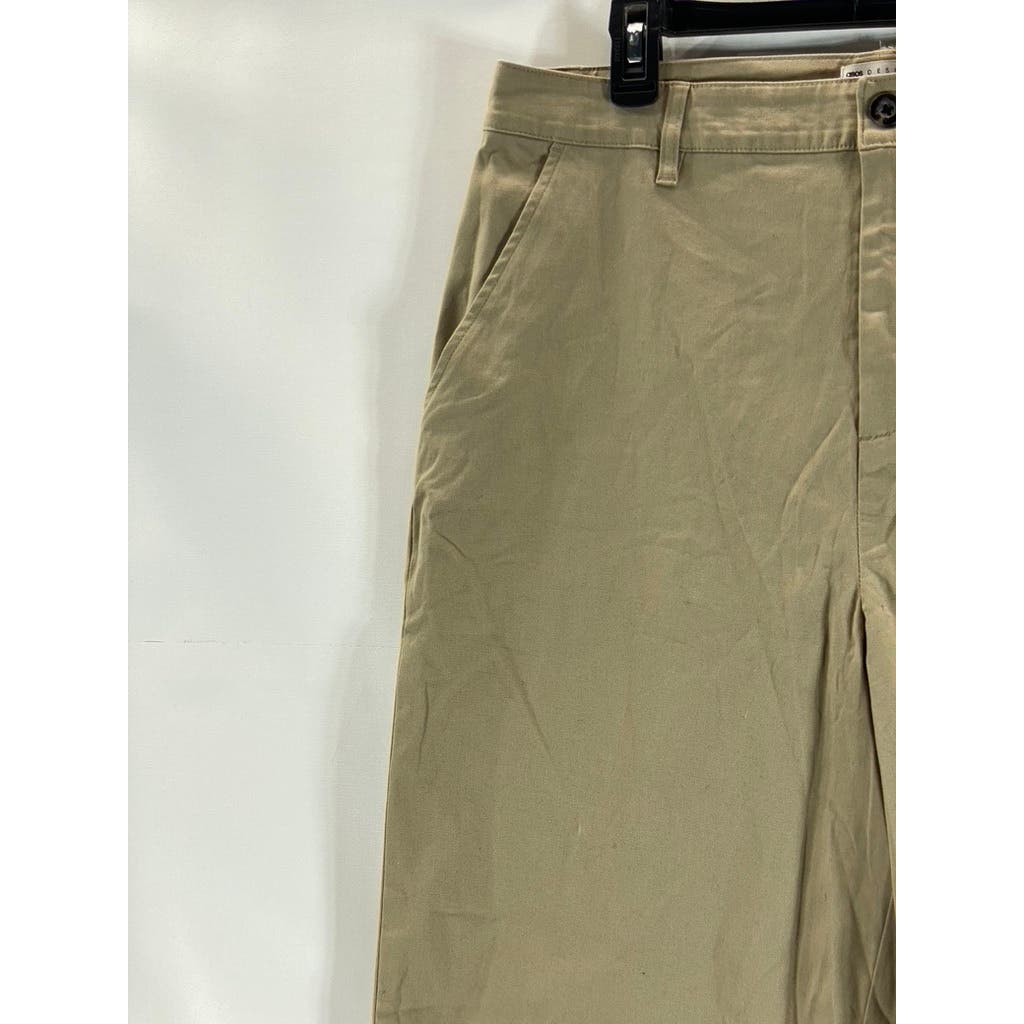 ASOS DESIGN Men's Tan Straight-Leg Pants SZ 34X30
