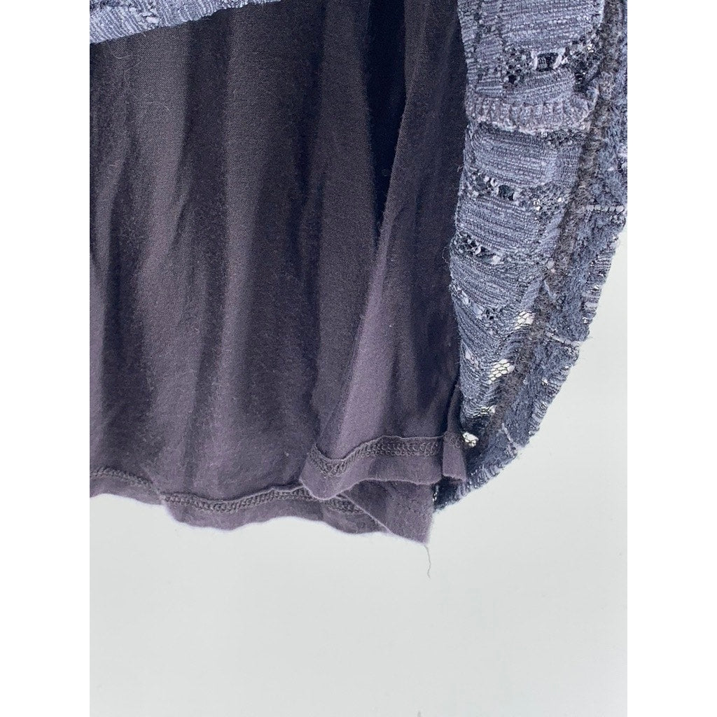 MAX JEANS Women's Navy Knit Crewneck Layered Top SZ XS