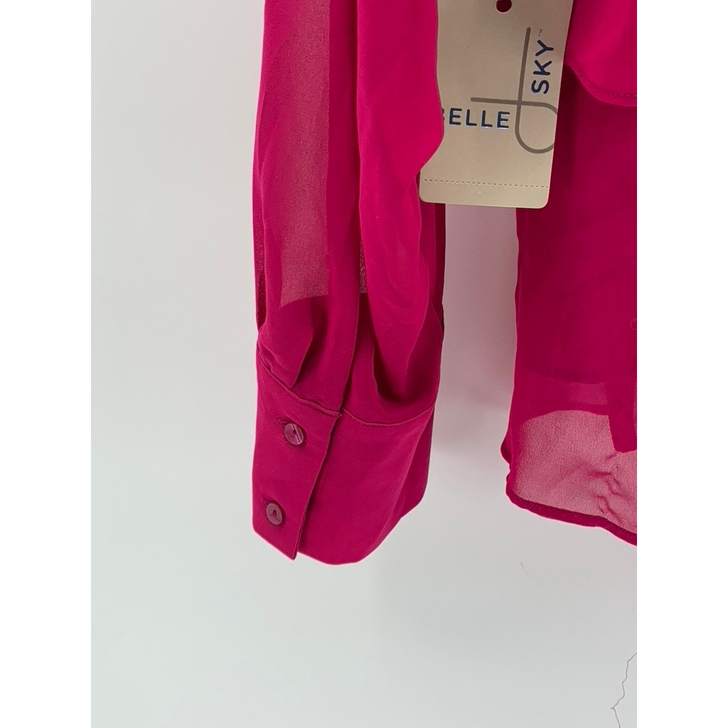 BELLE SKY Women's Spanish Rose Tiered Long Sleeve Top SZ XL