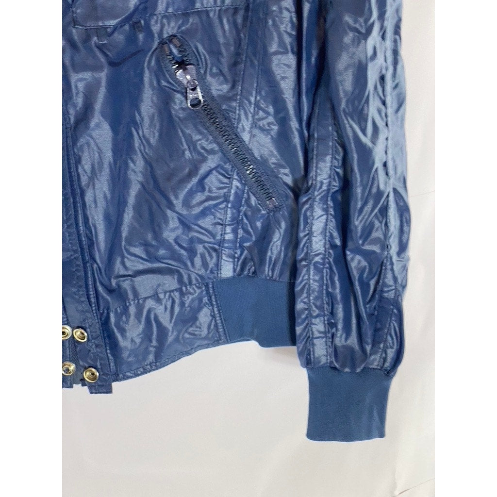 STYLE AUTO Carrera Design Men's Vintage Blue Motor Speed Bomber Jacket SZ L