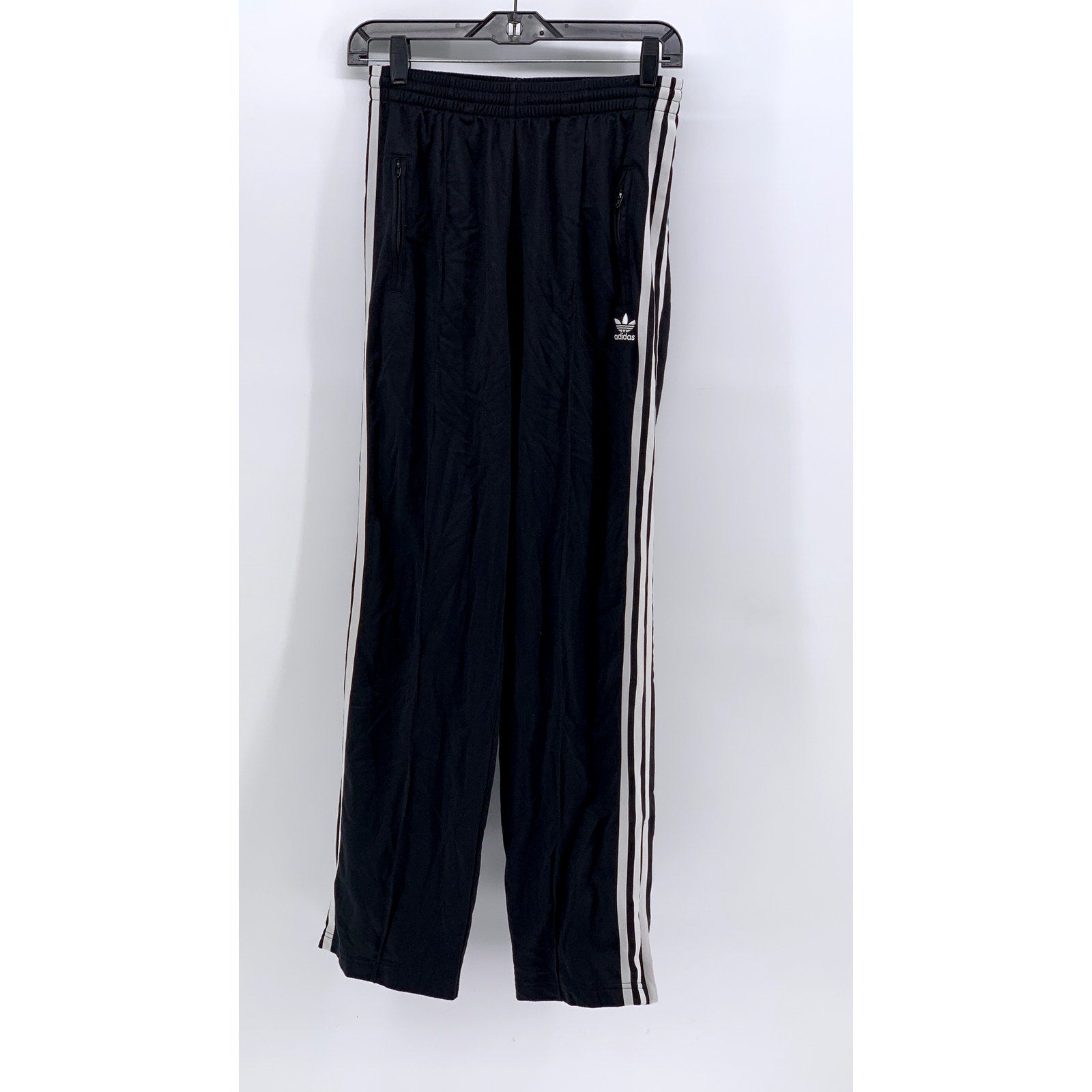 ADIDAS Women's Black Straight-Leg Active Track Pants SZ S