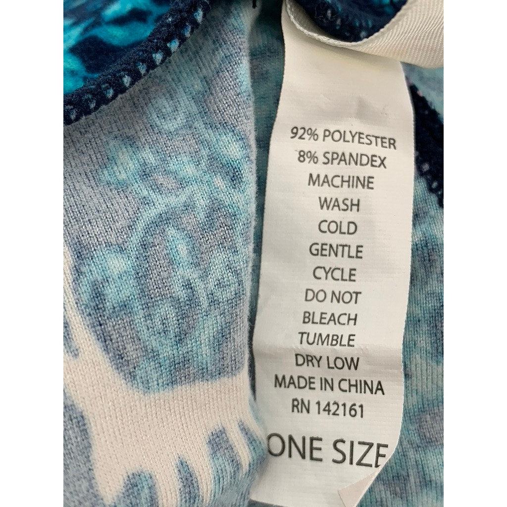 LULAROE Women's Blue Printed Leggings SZ OS