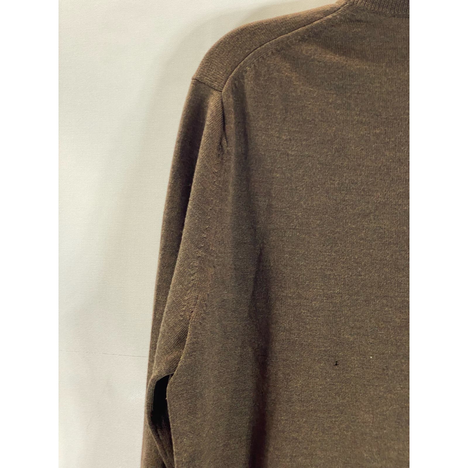 ITALIAN MERINO BY J. CREW Men's Brown V-Neck Pullover Sweater SZ M