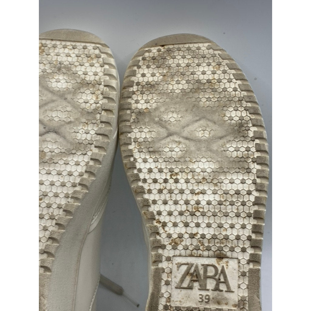 ZARA Men's Green-White Lace-Up Sneakers SZ 39(US9)
