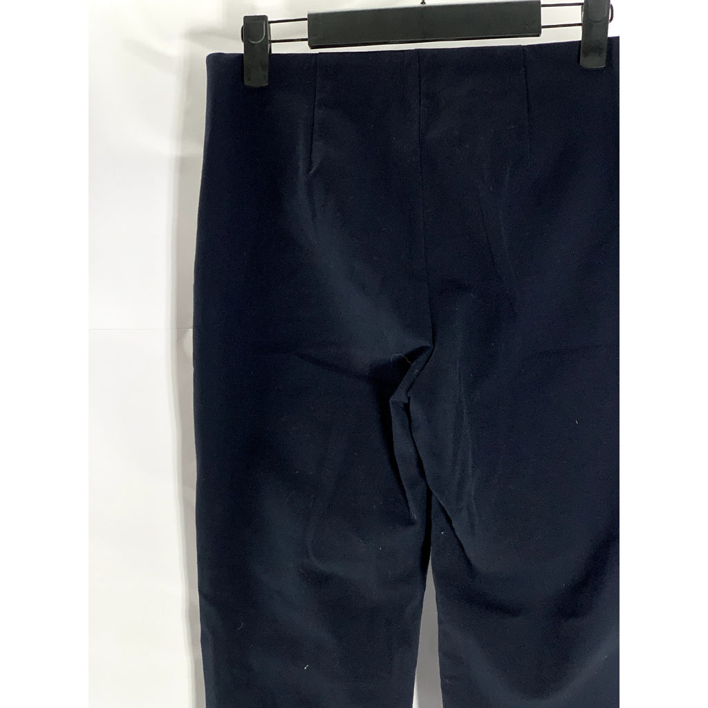 VINCE. Women's Black Solid Side-Zip Cropped Flare Pant SZ M