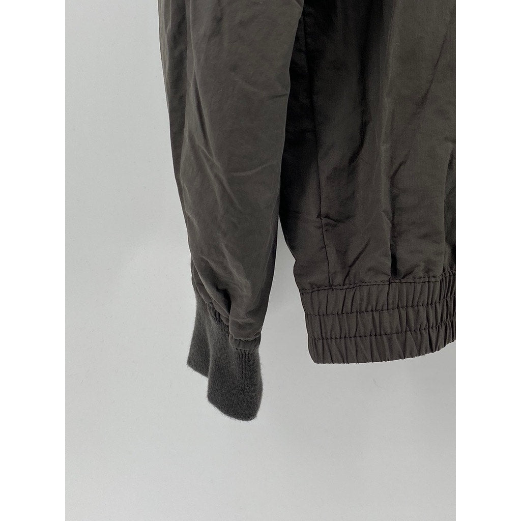 ZARA Men's Gray Zip-Up Stand Collar Bomber Jacket SZ M