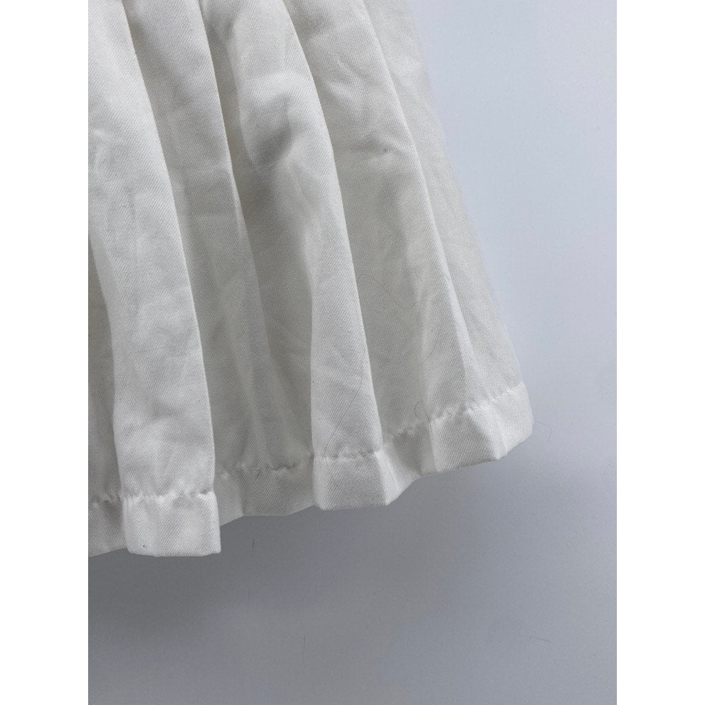 FOREVER 21 Women's White Pleated A-Line Mini Tennis Skirt SZ S