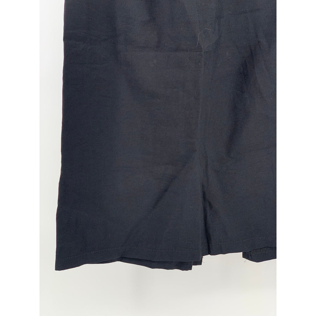 PAPAYA Women's Black Pull-On Relaxed Fit Ruffle-Waist Straight Skirt SZ S