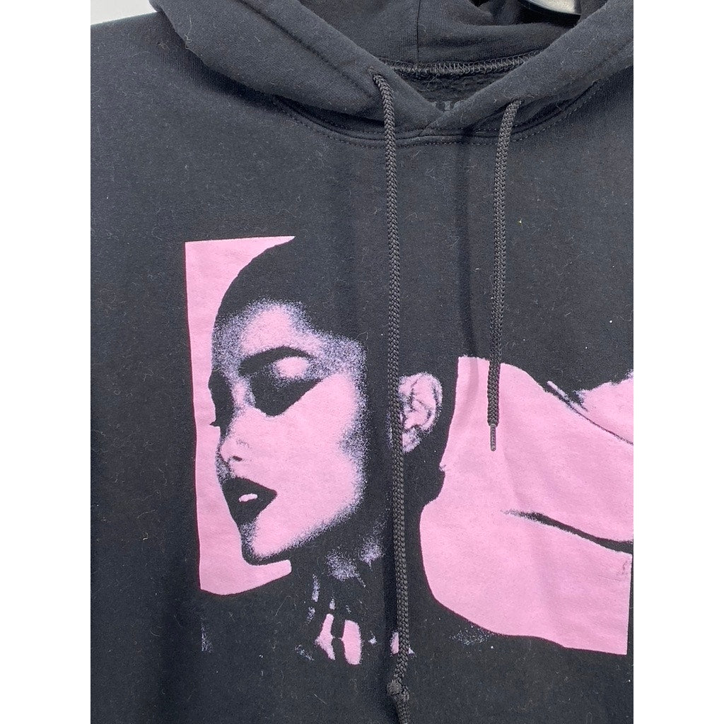 ARIANA GRANDE Unisex Adult Black-Pink Sweetener World Tour Graphic Hoodie SZ S