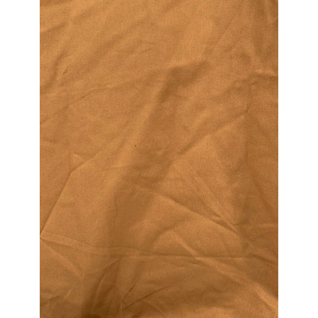ASW Men's Tall Tan Sheet Metal Circle Patch Hooded Zip-Up Jacket SZ 3XL-T